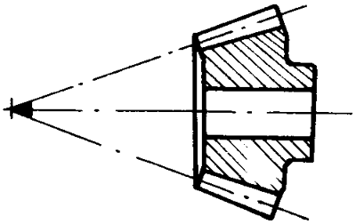 錐齒輪和準雙曲面齒輪術語點、曲線和曲面