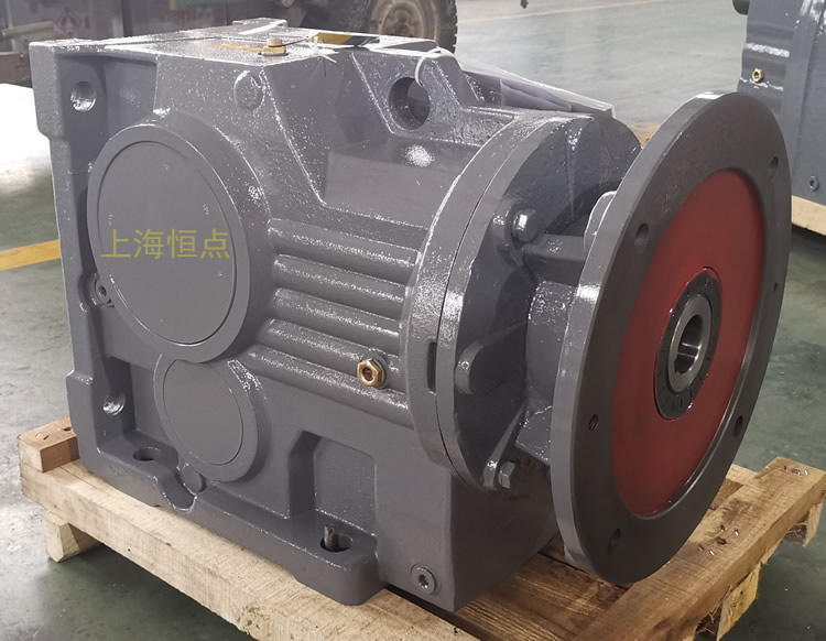 K97減速機，輸入配電機法蘭端蓋，右輸出單軸，實物圖如下